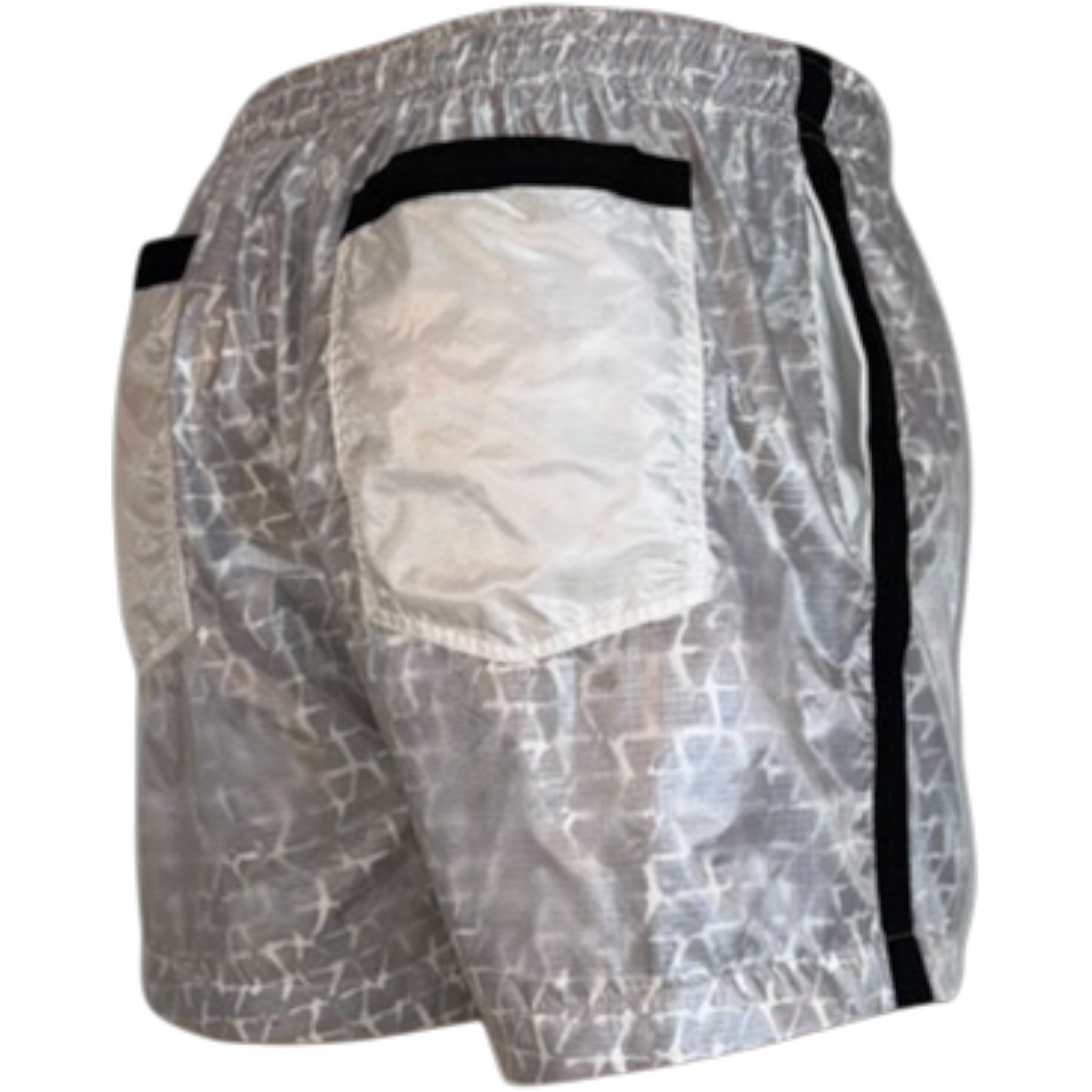 Clear plastic cover with a pattern over a white background