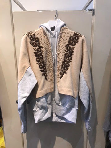 Beaded Sweater Hoodie