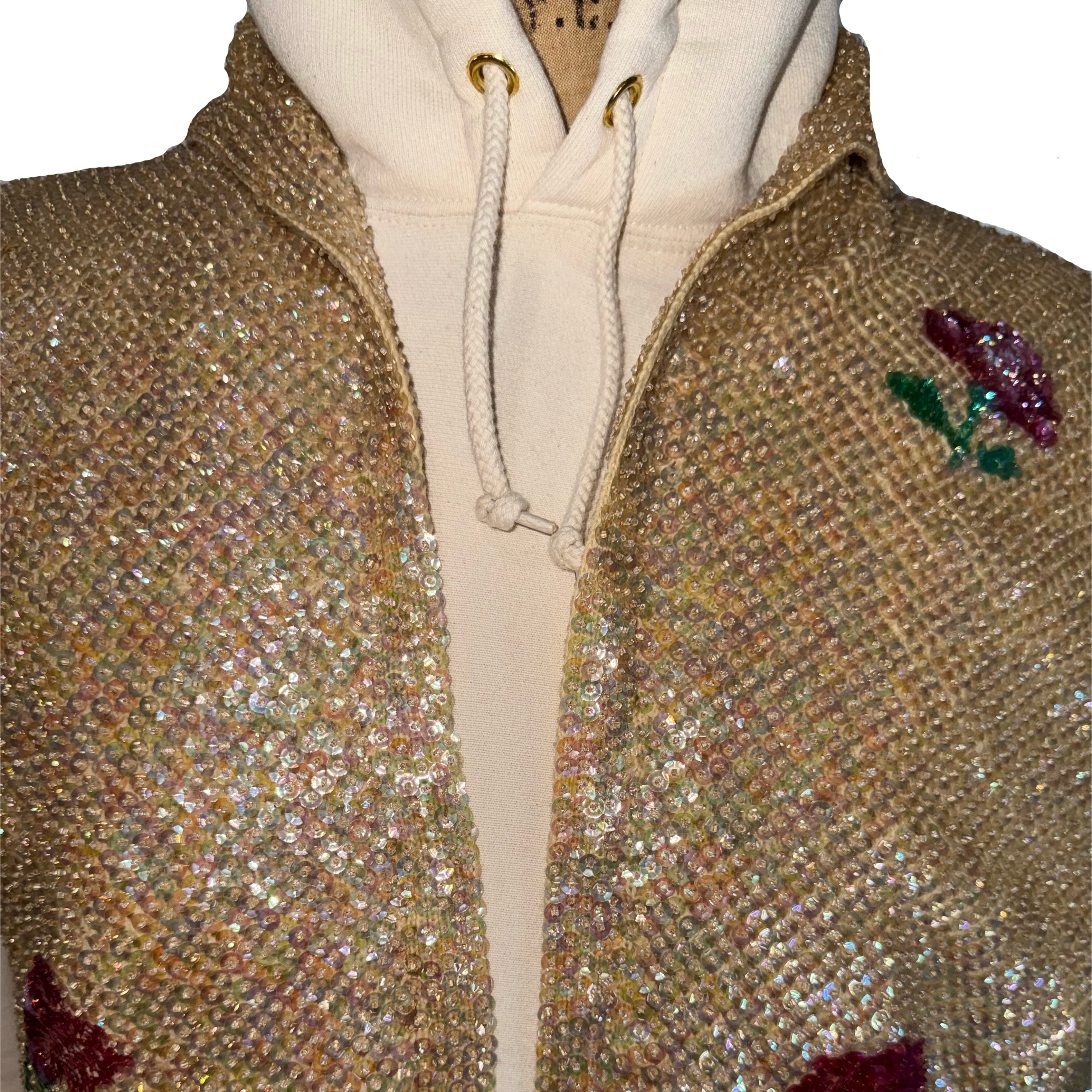 Beaded Sweater Hoodie
