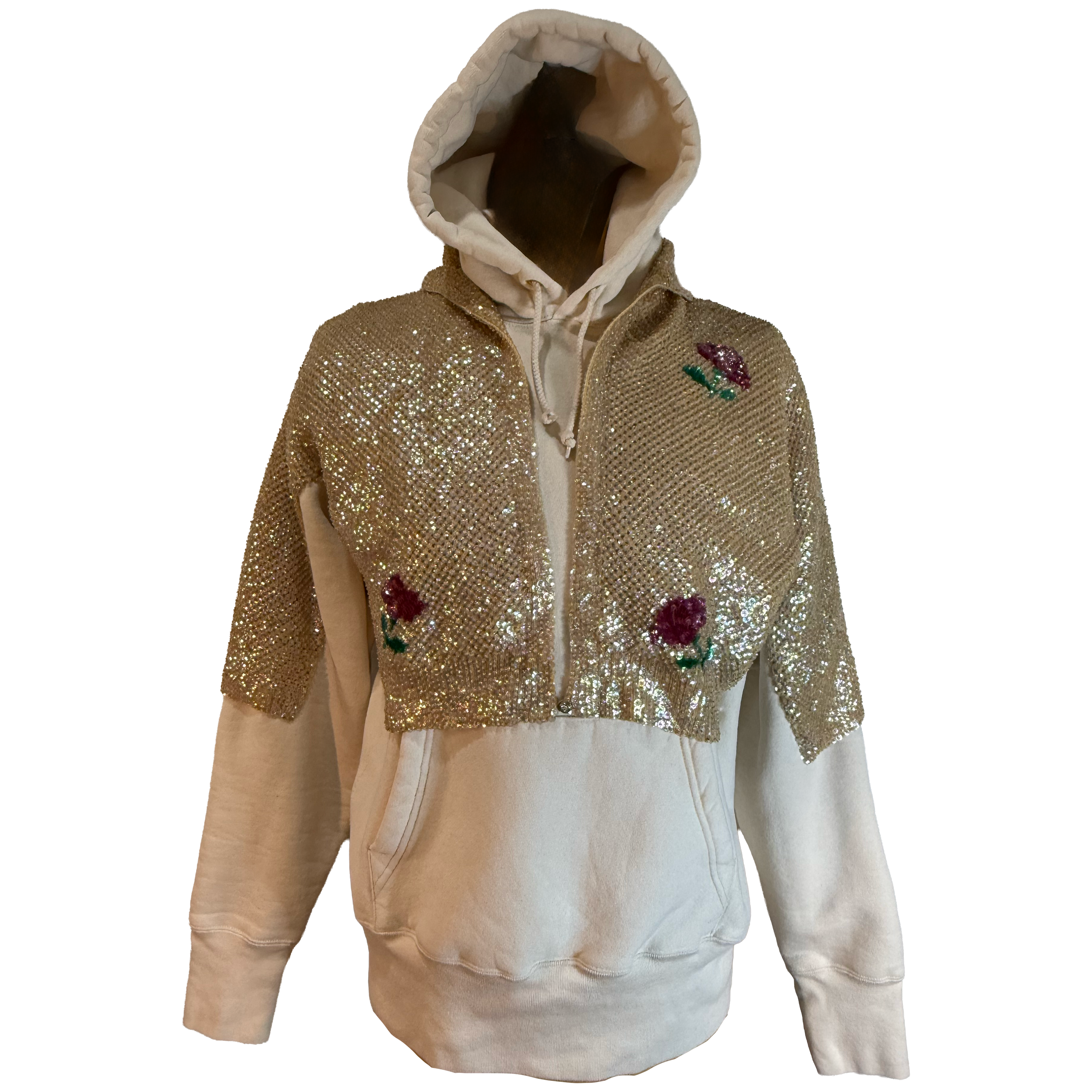 Beaded Sweater Hoodie