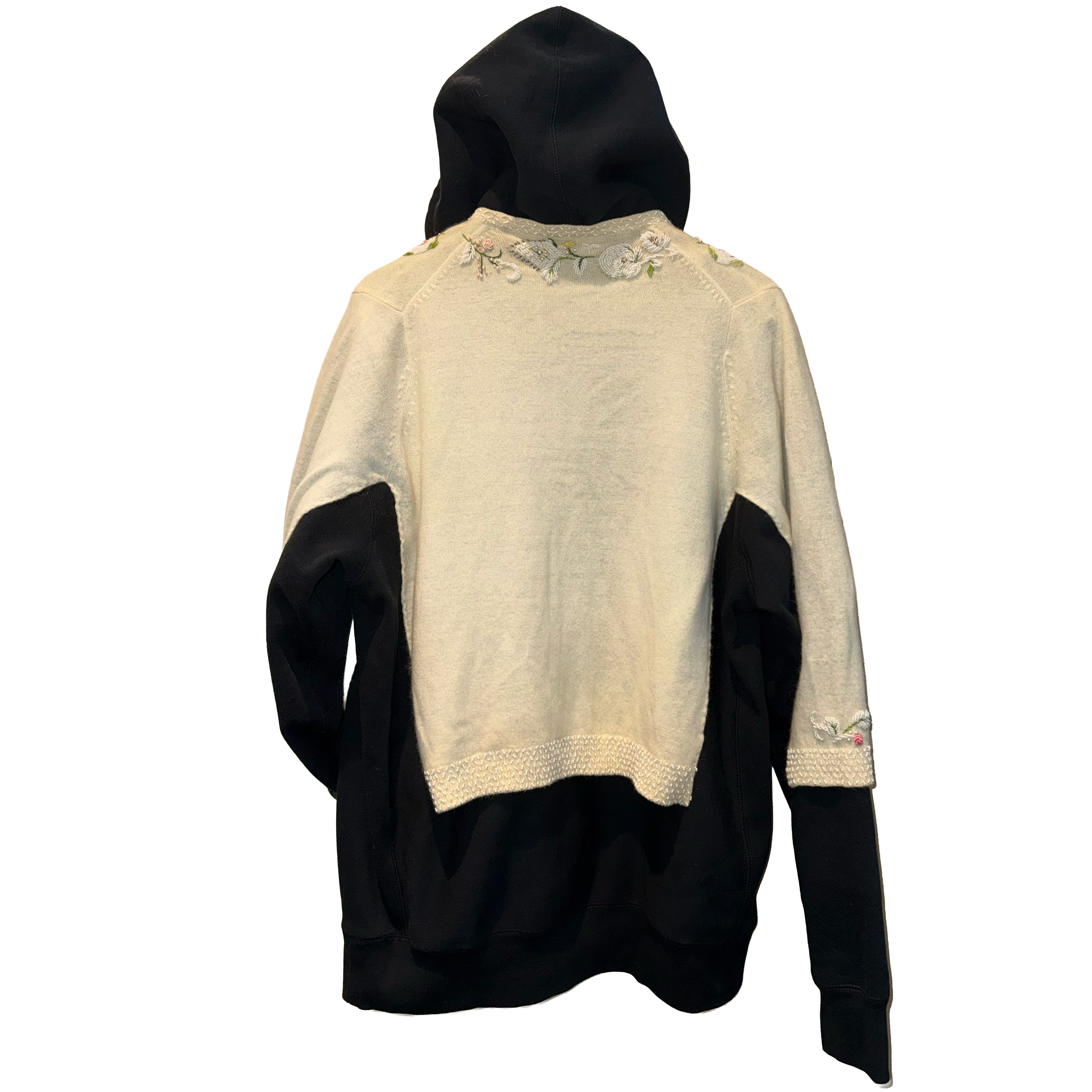 Beaded Sweater Zipper Hoodie