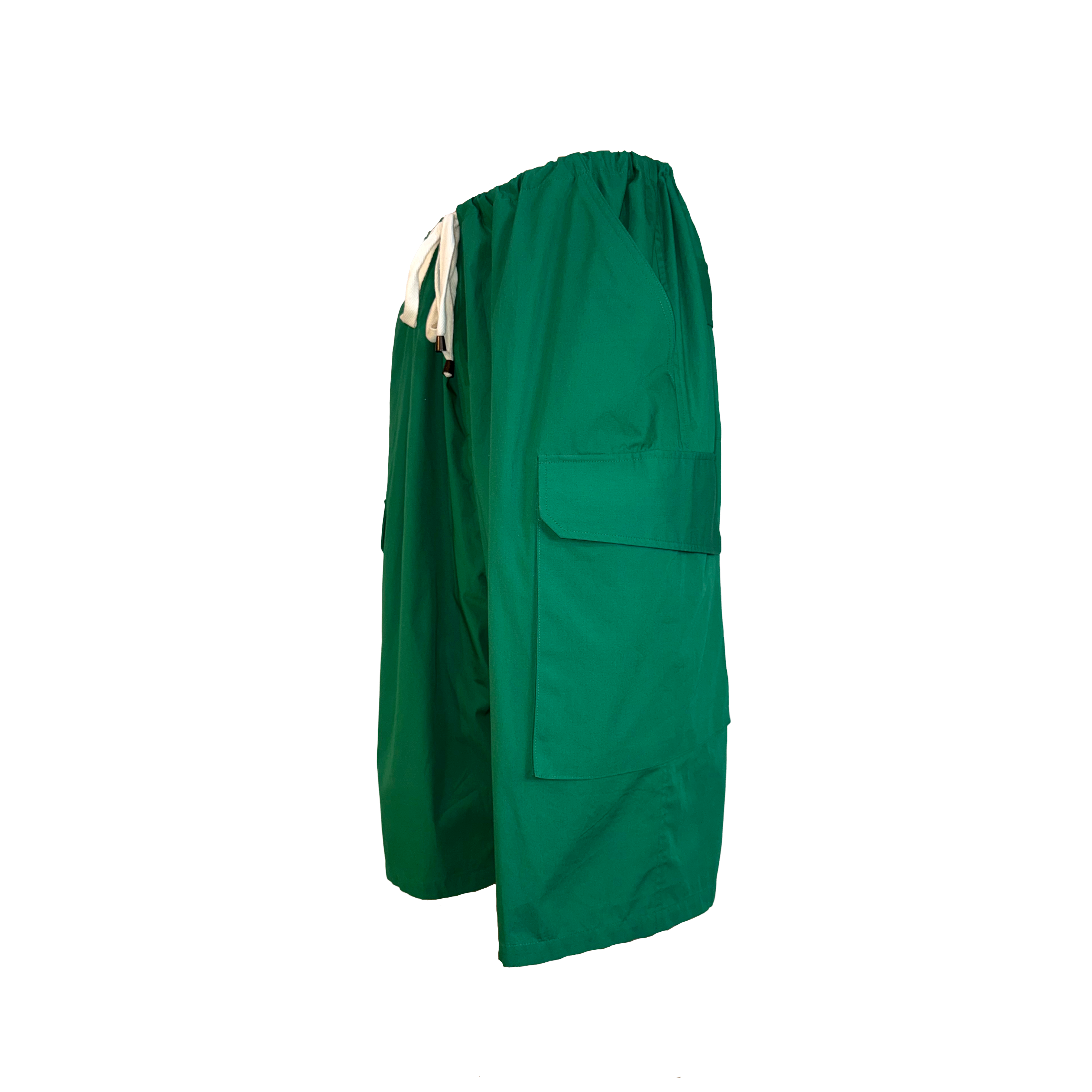 Poplin Drawstring Cargo Shorts