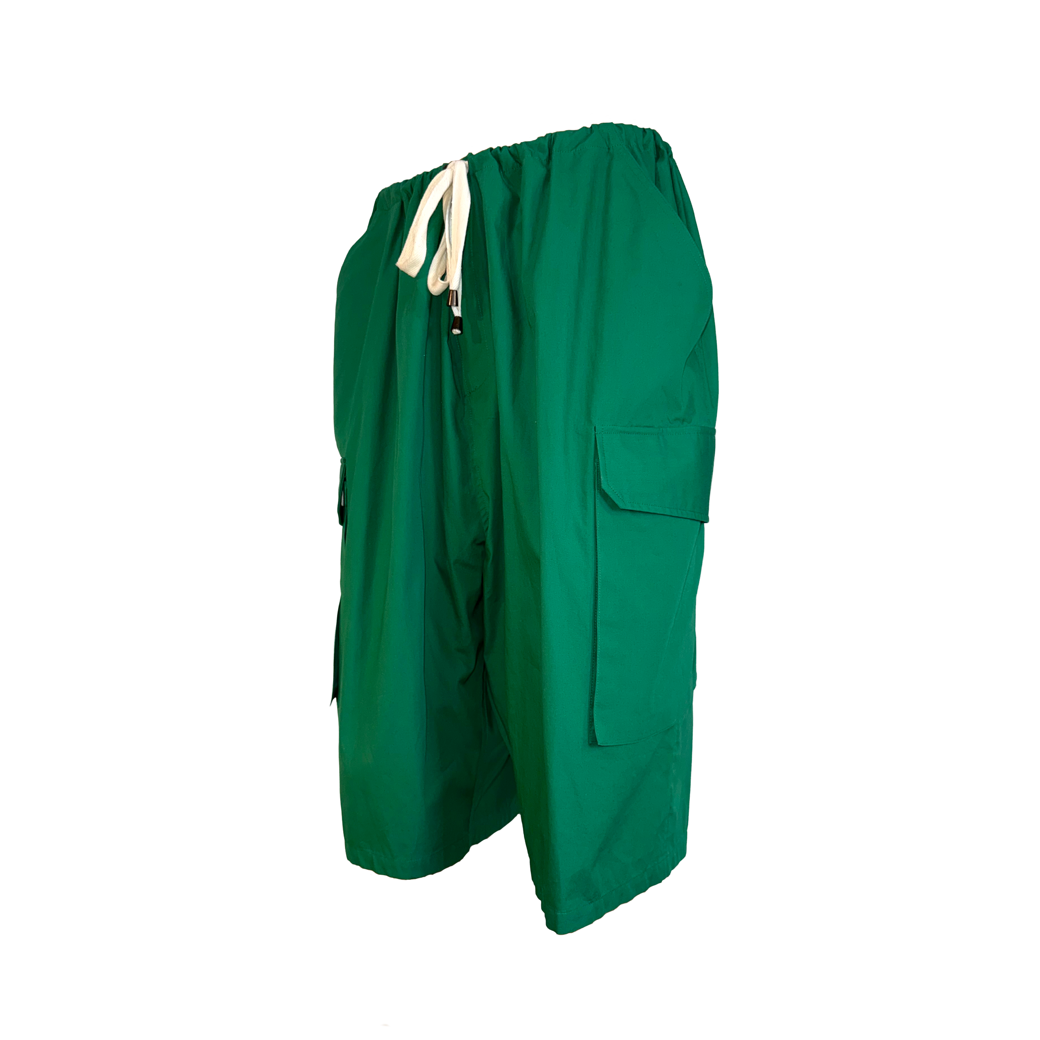 Poplin Drawstring Cargo Shorts
