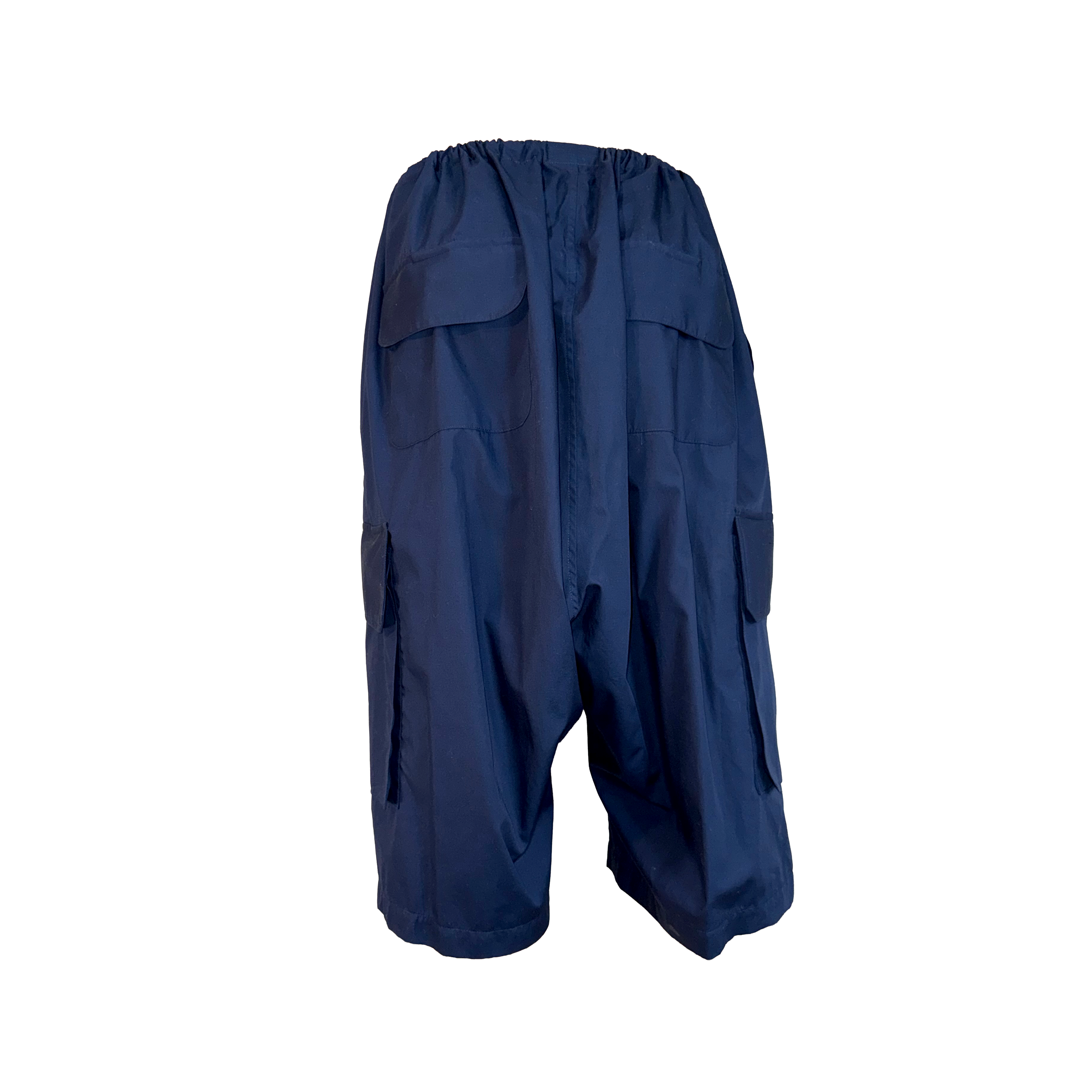 Poplin Drawstring Cargo Shorts