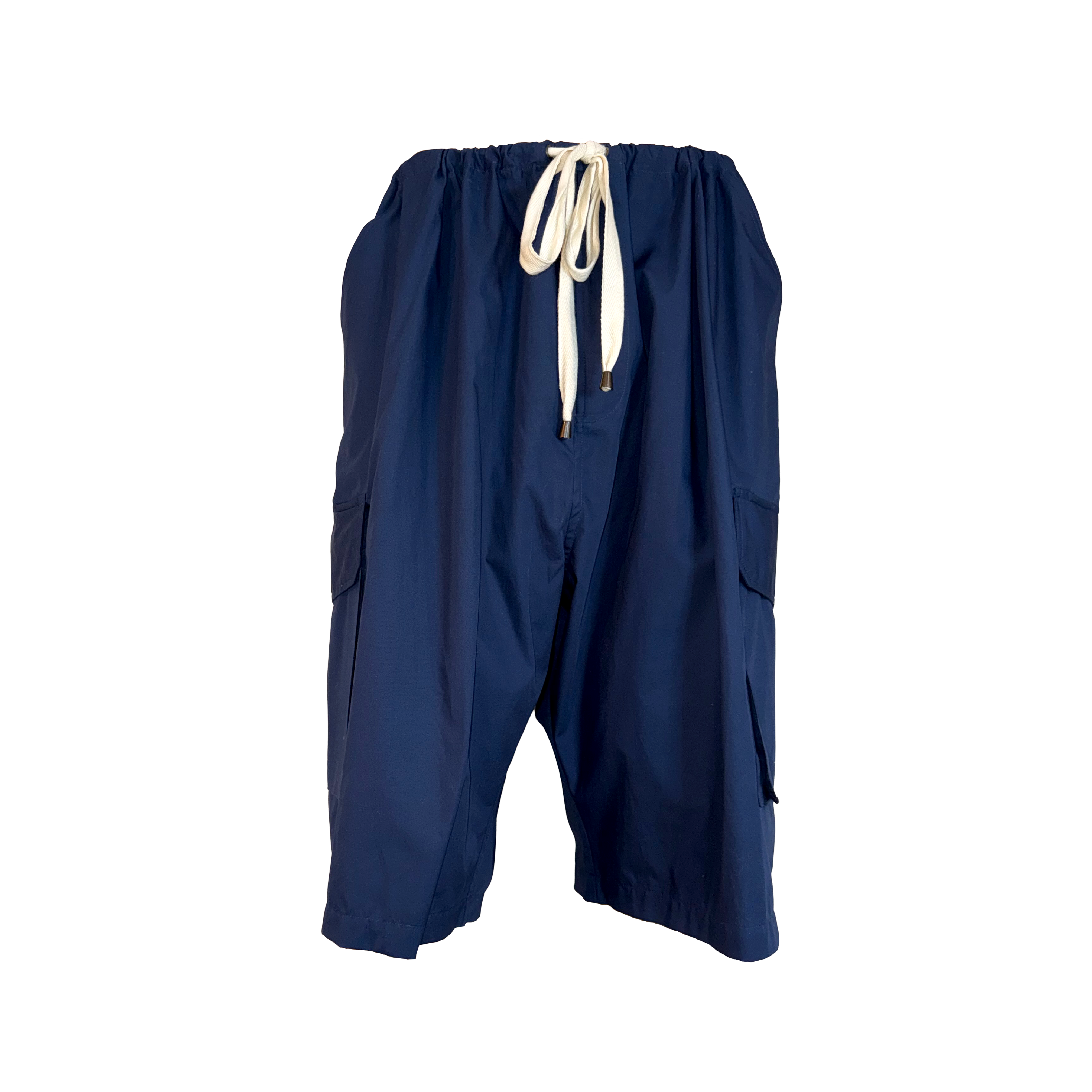Poplin Drawstring Cargo Shorts