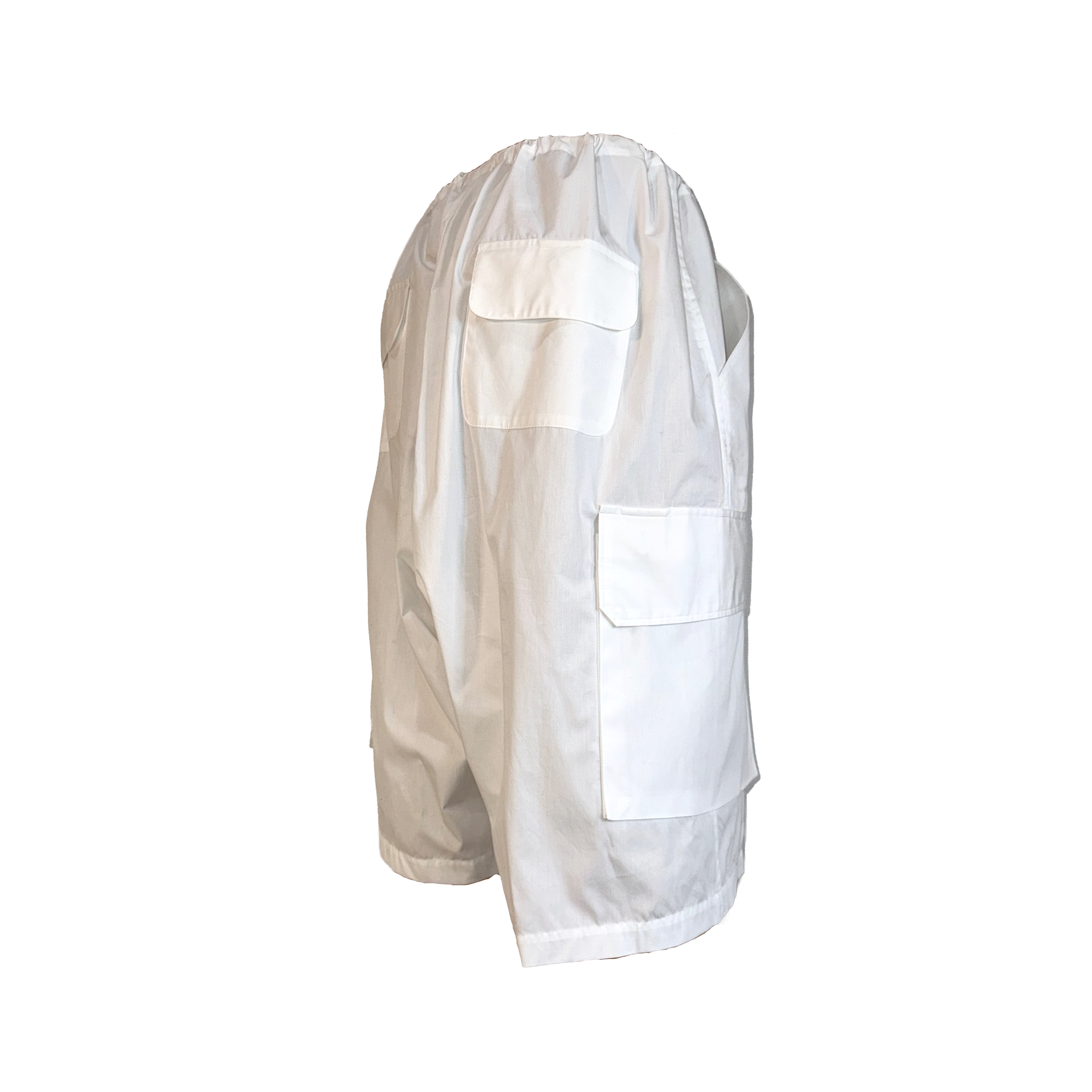 Poplin Drawstring Cargo Shorts