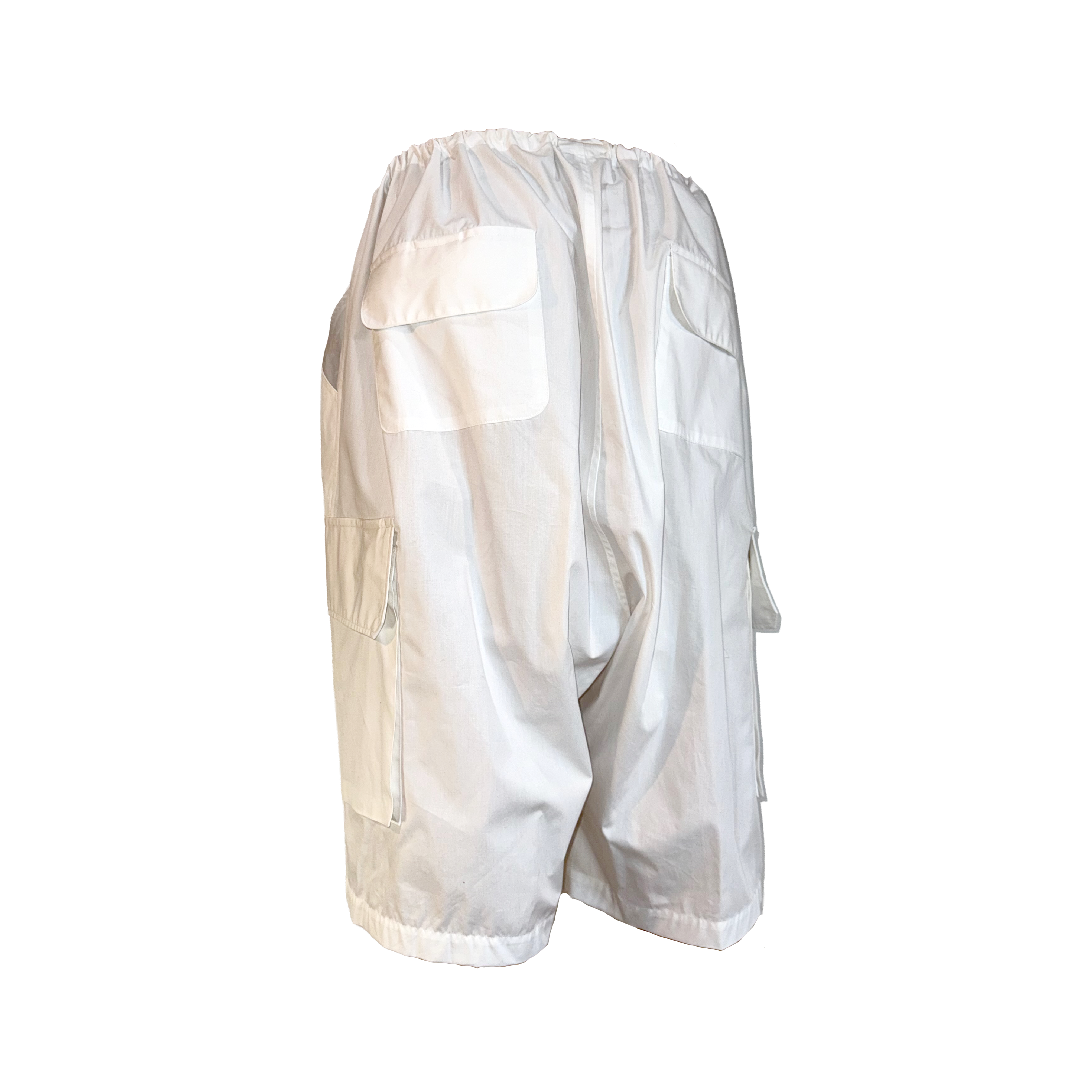 Poplin Drawstring Cargo Shorts