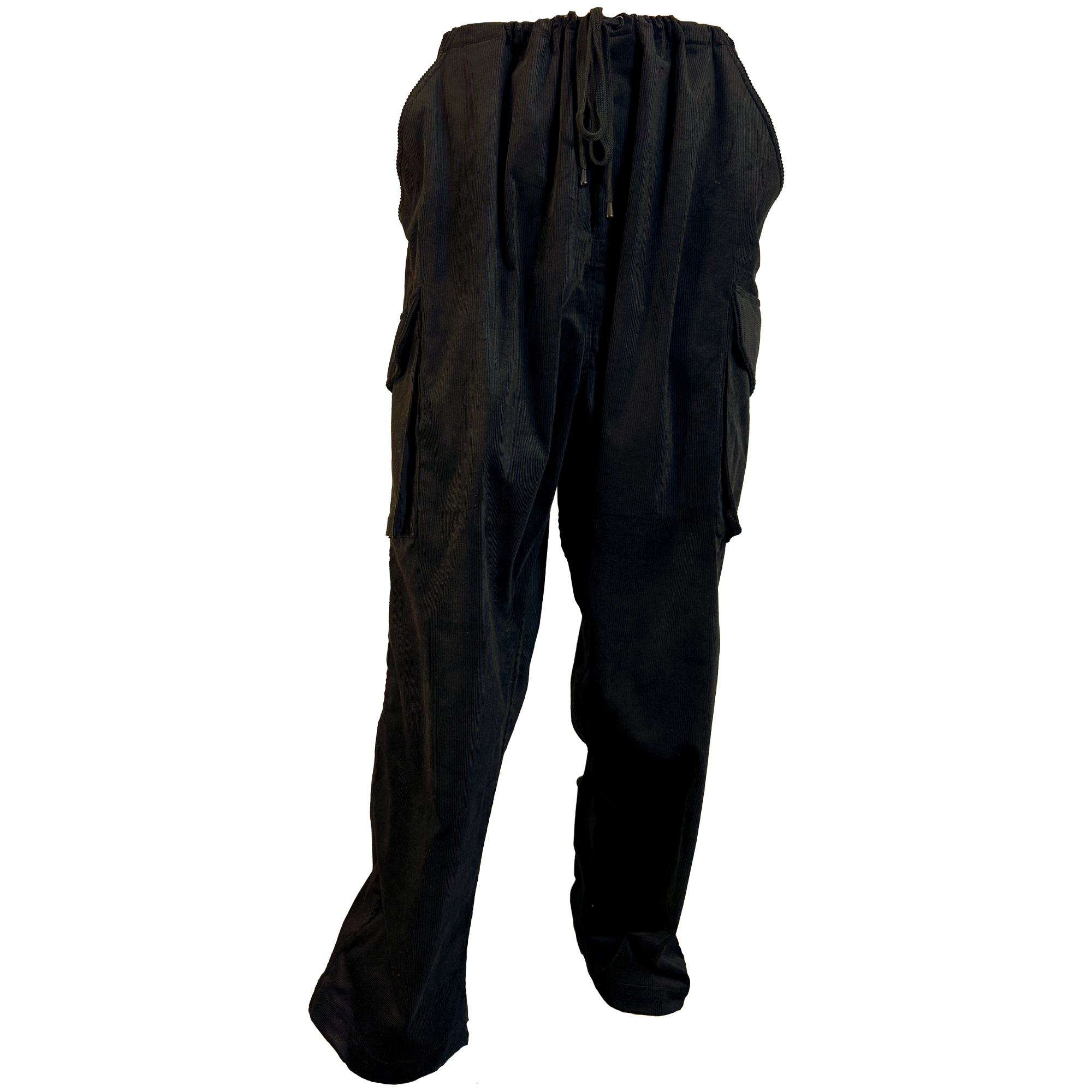 Corduroy Drawstring Cargo Pants