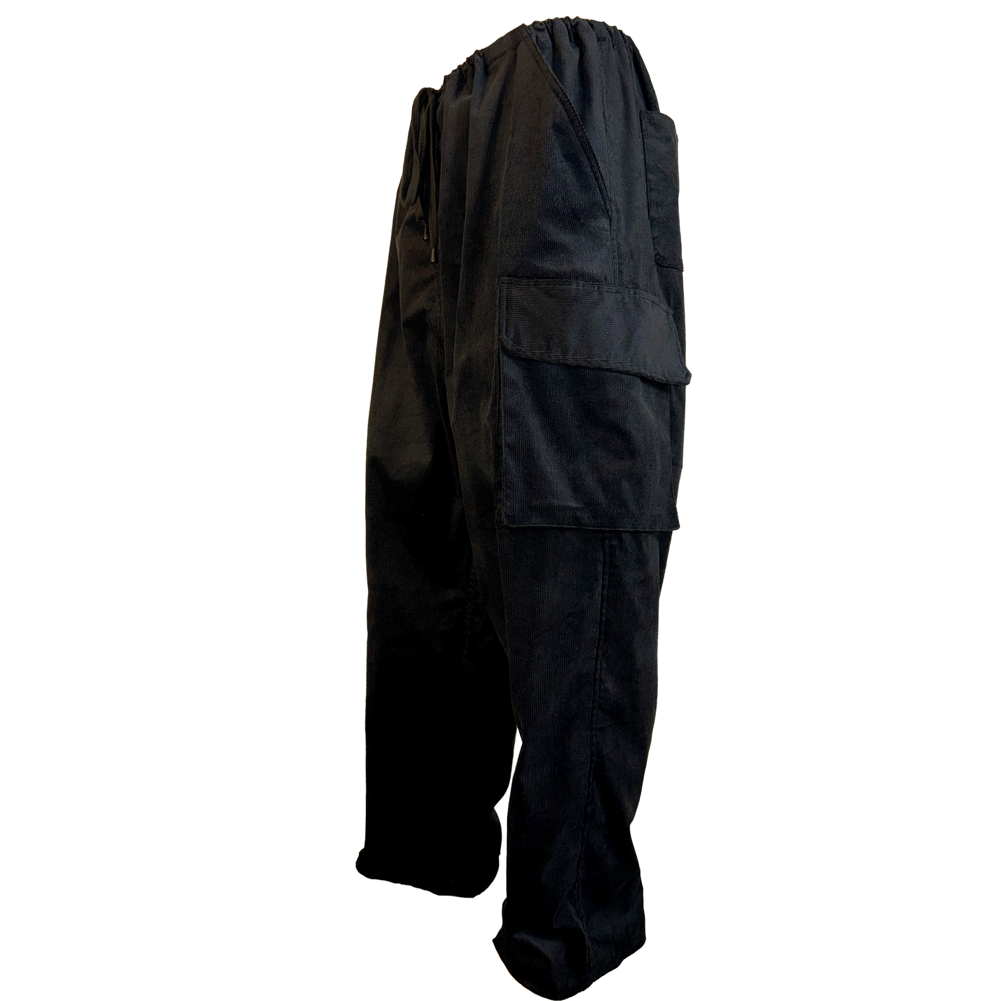 Corduroy Drawstring Cargo Pants
