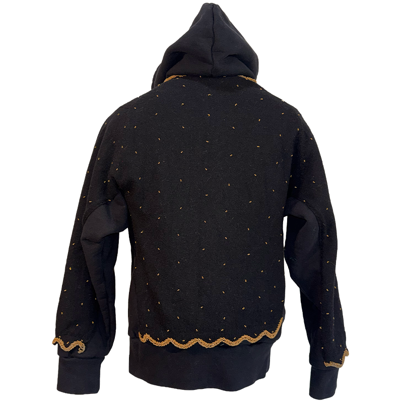 Beaded Sweater Zipper Hoodie