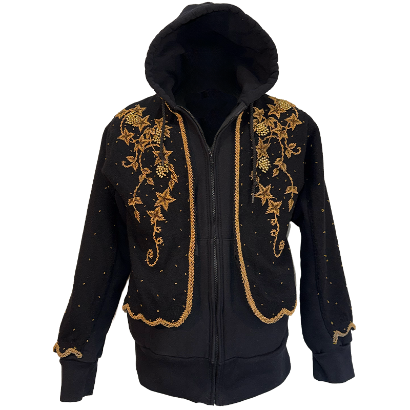 Beaded Sweater Zipper Hoodie