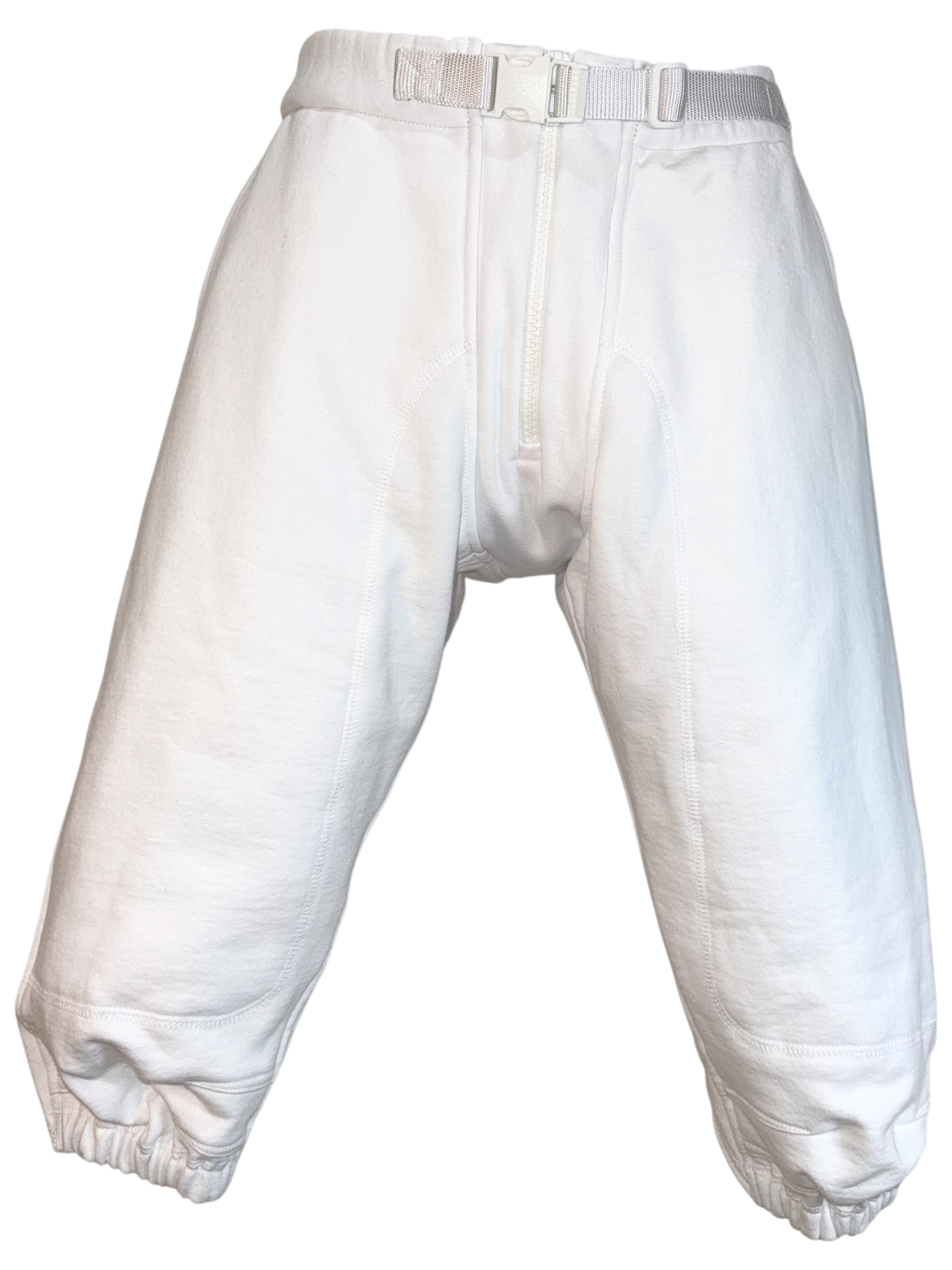 White jodhpurs on a white background.