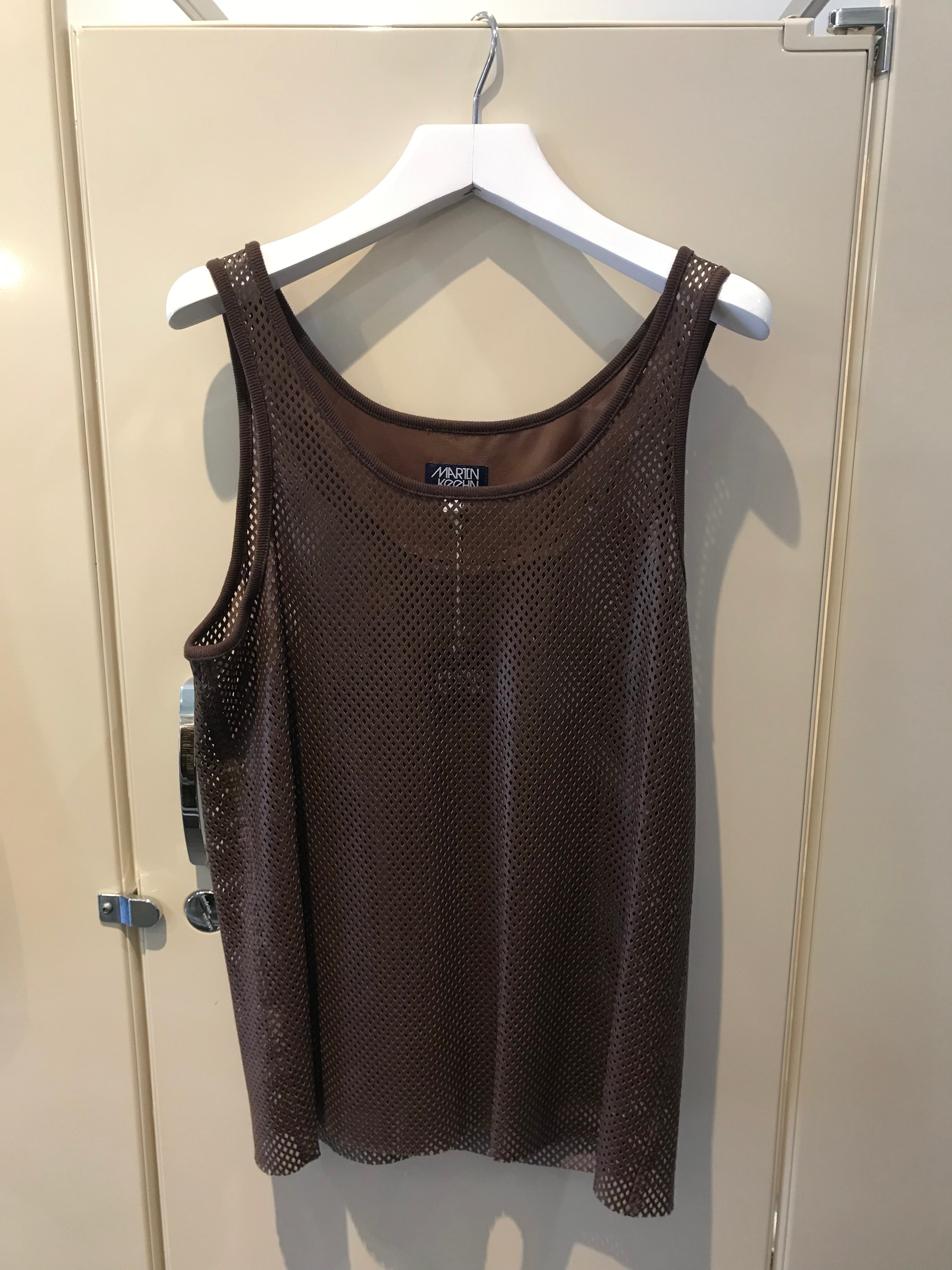 Leather Mesh Tanktop
