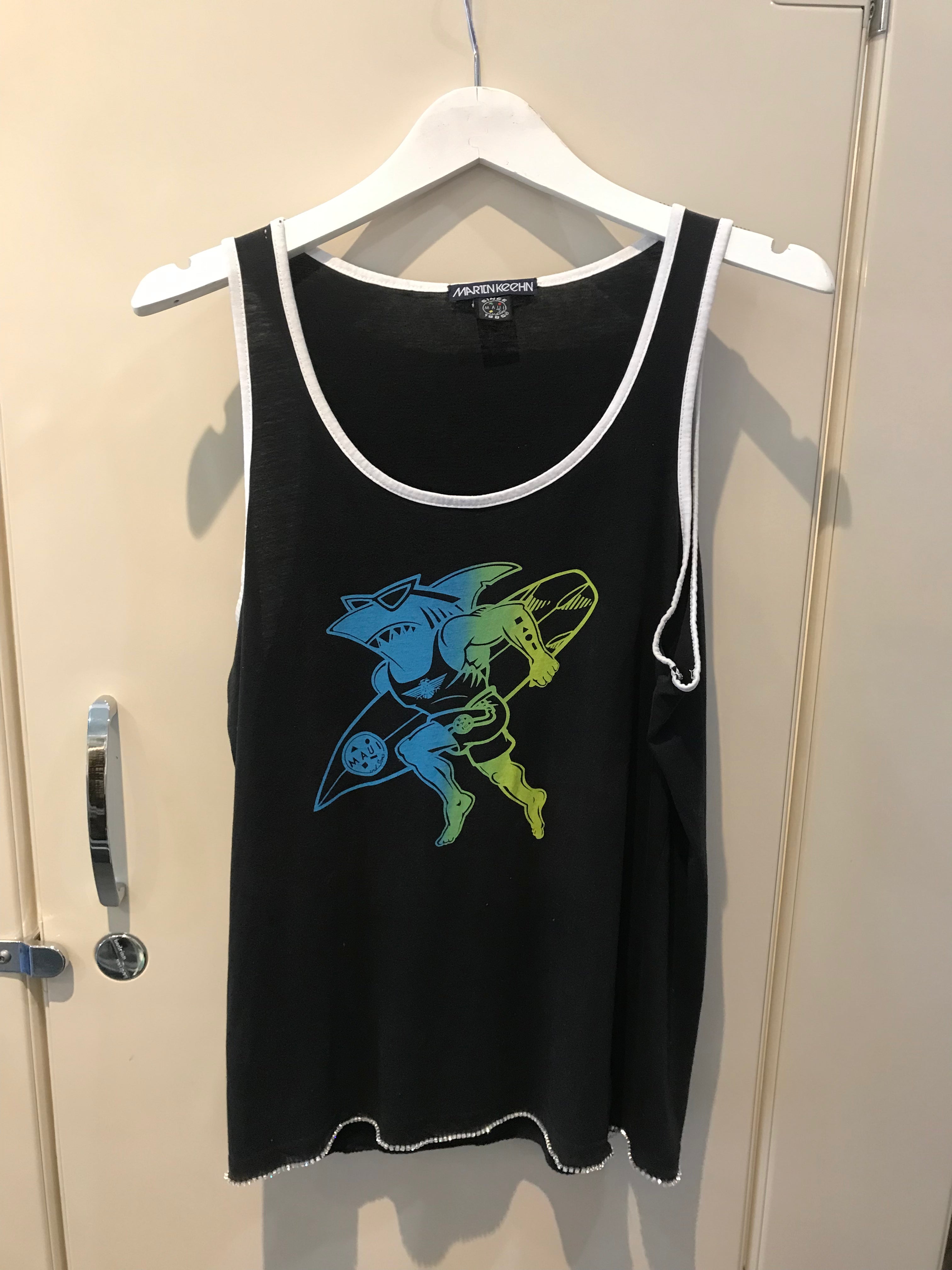 Maui & Sons Lifeguard Shark Diamante Tanktop