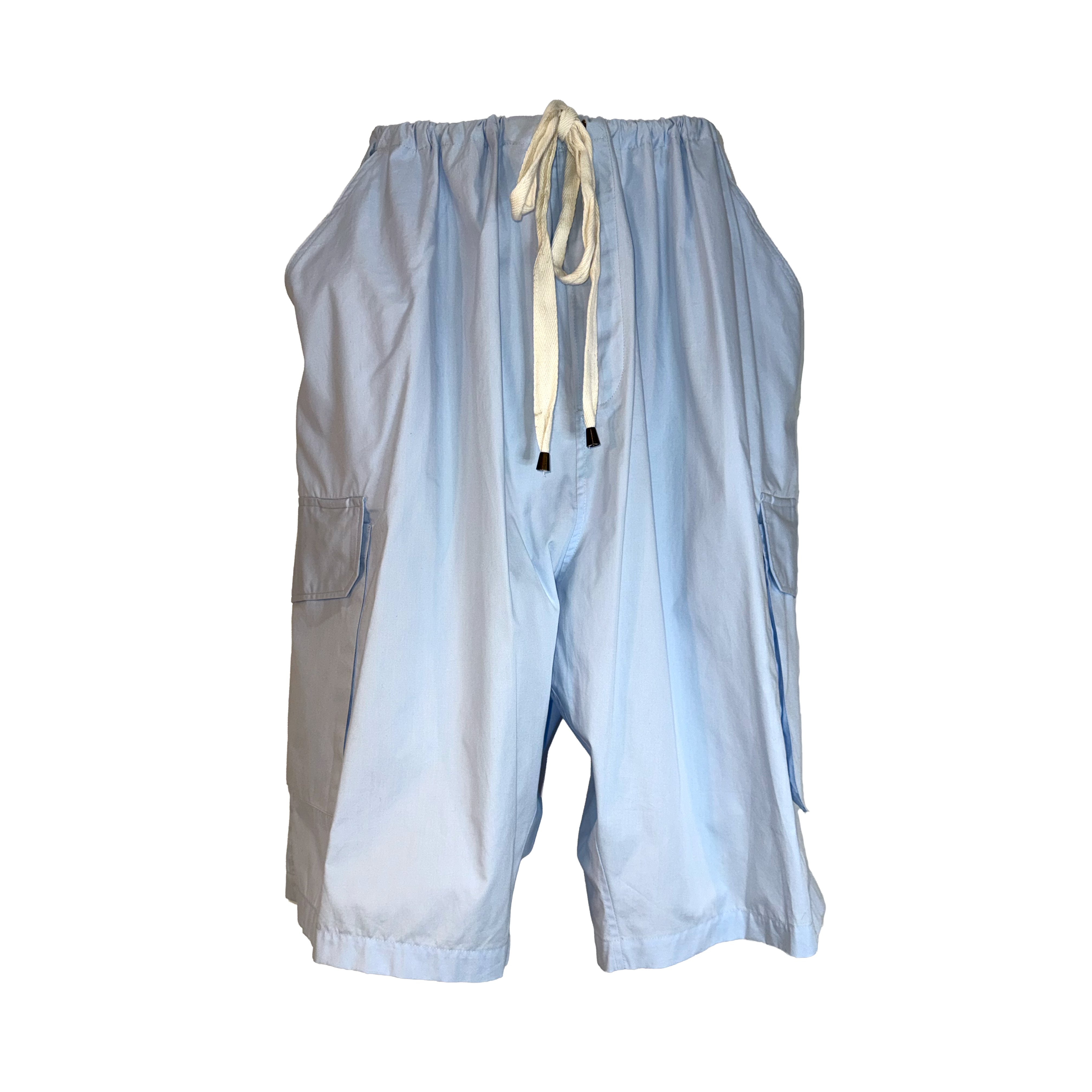 Poplin Drawstring Cargo Shorts