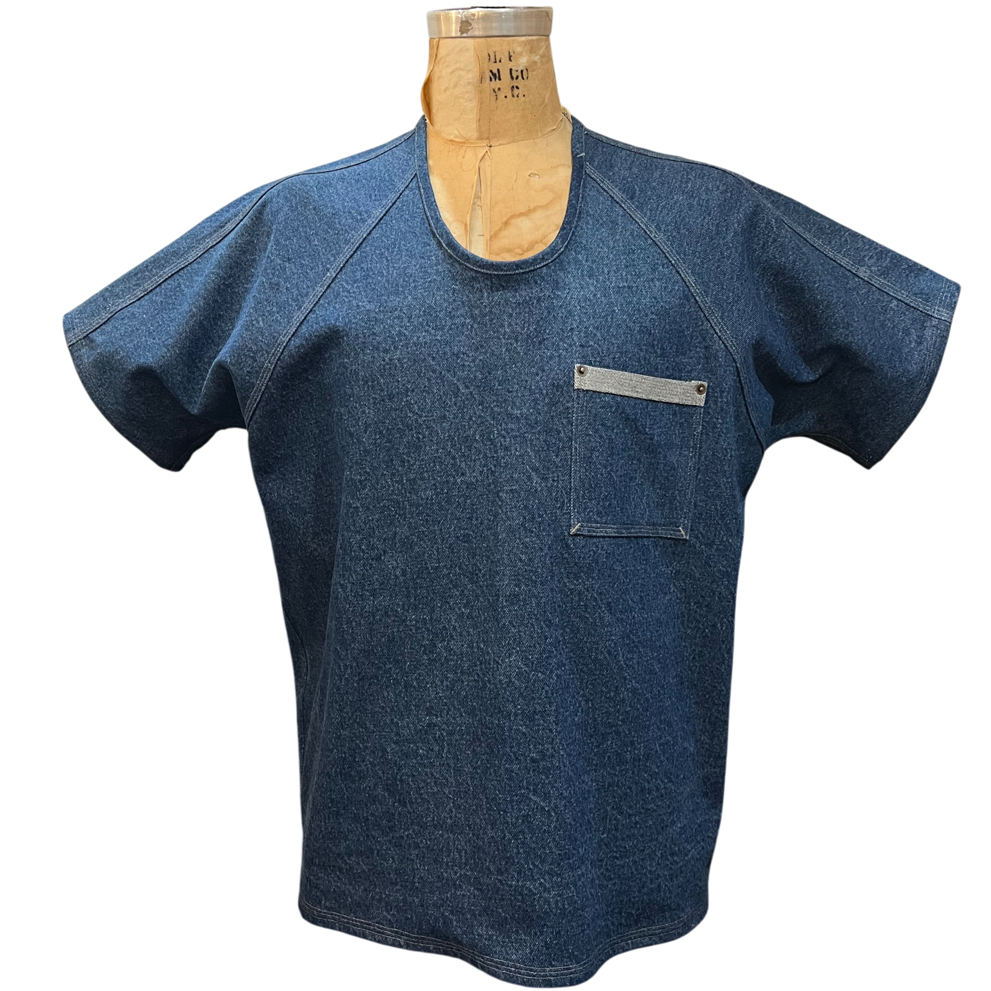 Round Neck Denim Prison Top