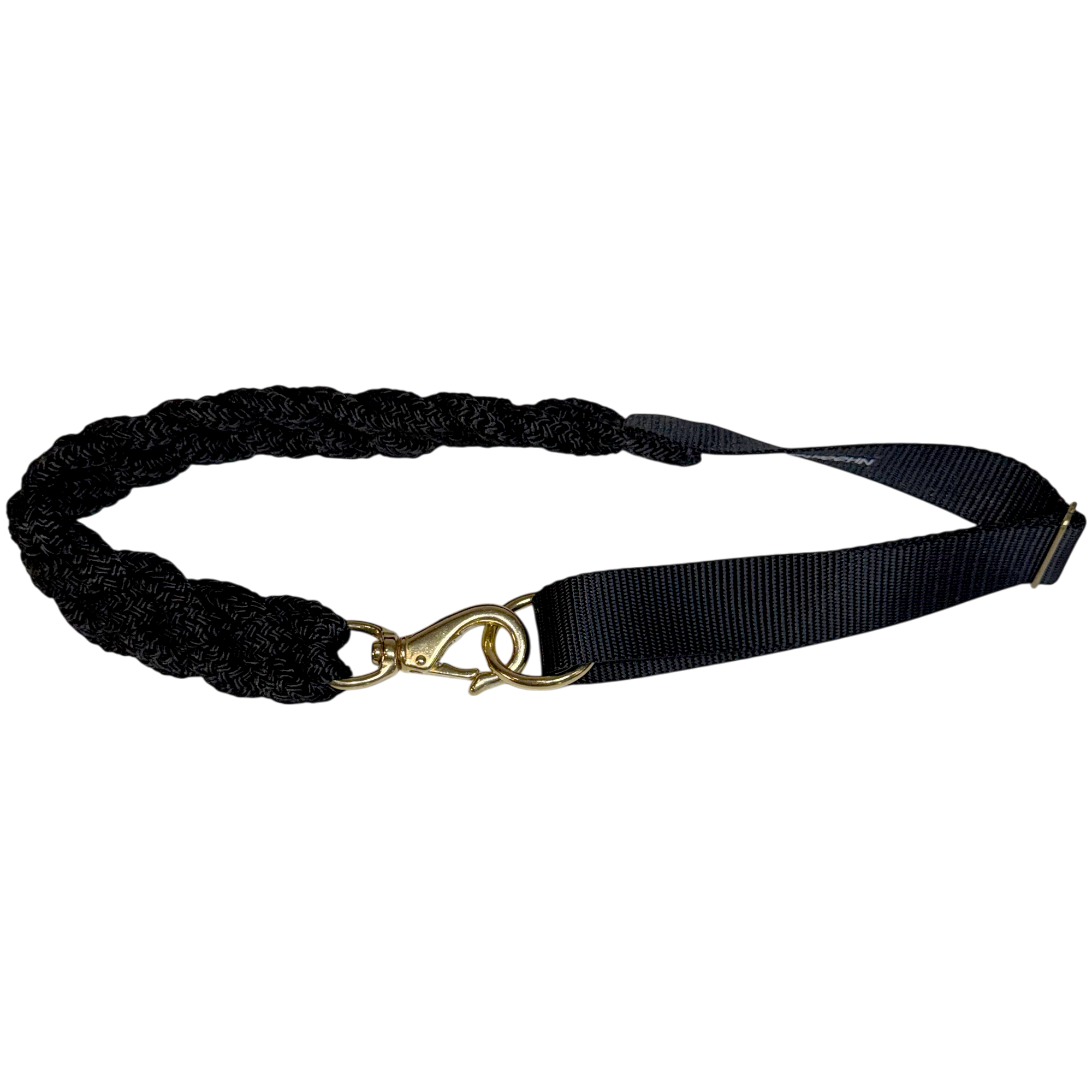 Wide Braid Solid Brass Snap Lever Belt
